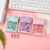 Creative thumbtacks, kindergarten art workers, I-shaped nails, cork felt, photo wall, plastic macaron-colored I-shaped nails details Picture